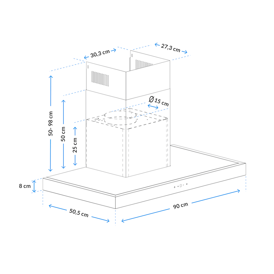Wand Afzuigkap | MB890PDZ