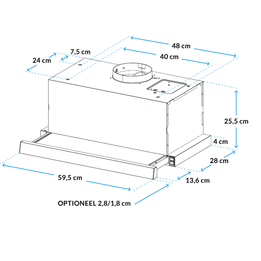 Vlakscherm Afzuigkap | KR32VPDR